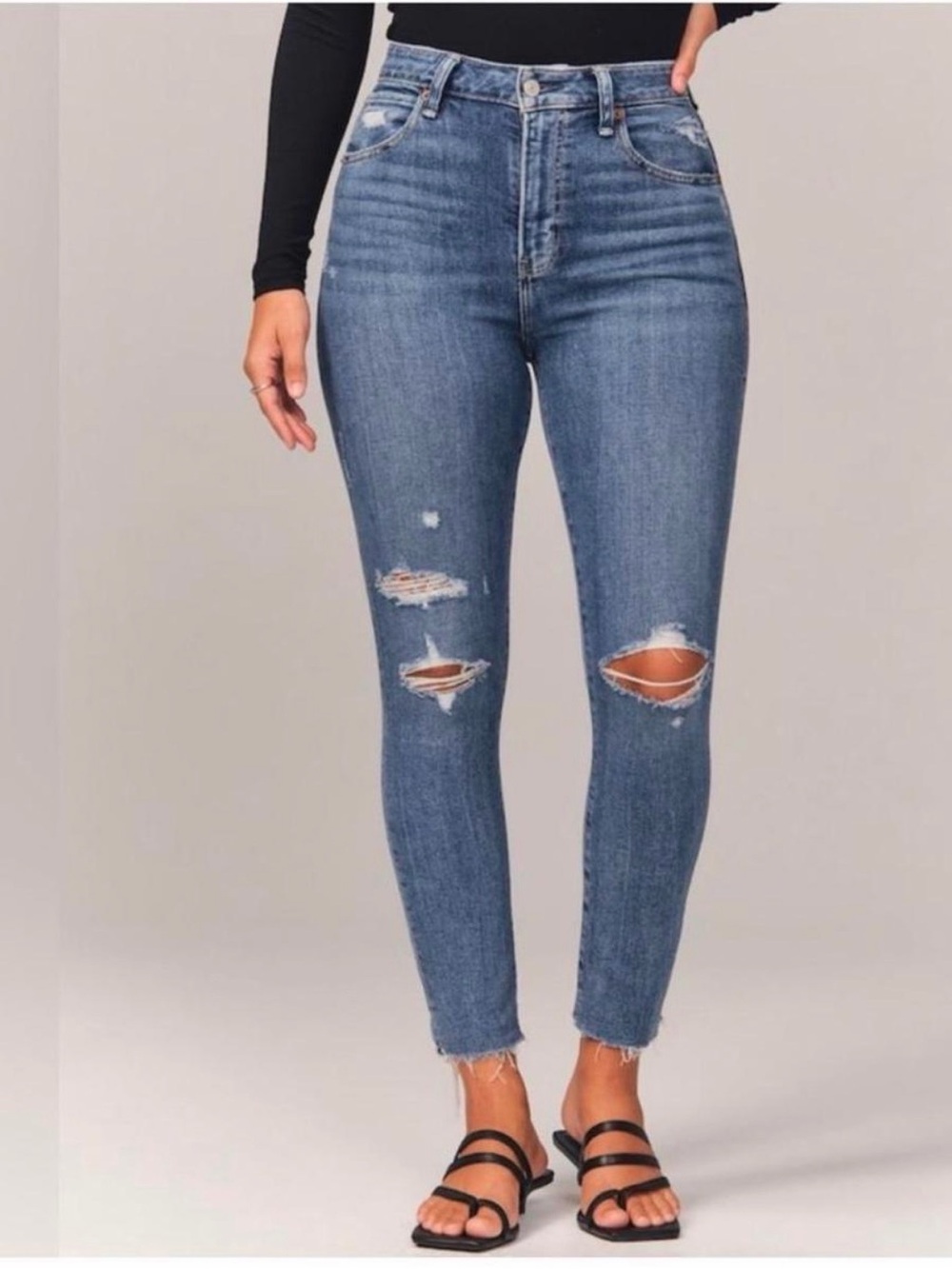 Abercrombie & Fitch Women's Super Skinny Ankle High Rise Jeans Size 33/16R